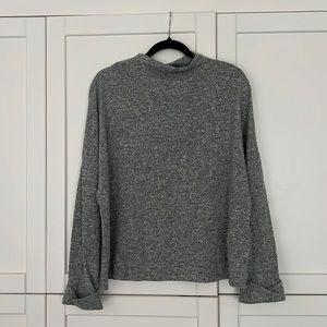 H&M mock neck sweater in salt&pepper grey. Size M.